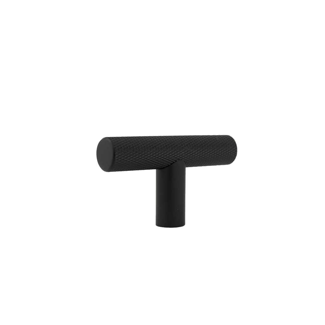 Tezra Textured Cabinetry T Pull – Matte Black