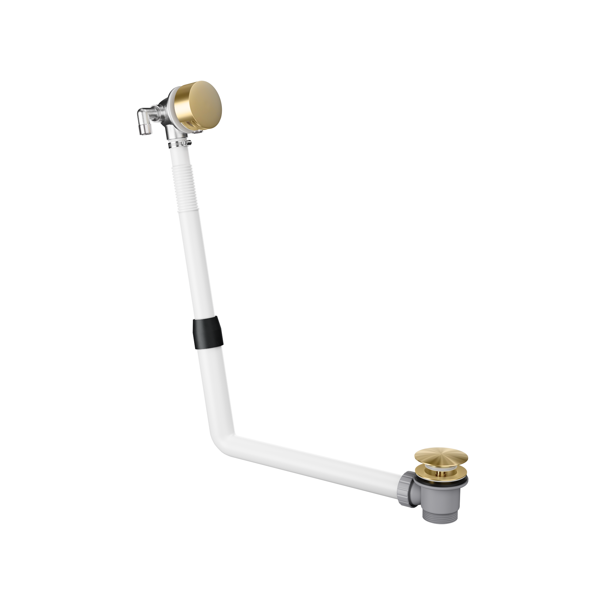 Bath Filler with Integrated Waste and Overflow - Brushed Brass