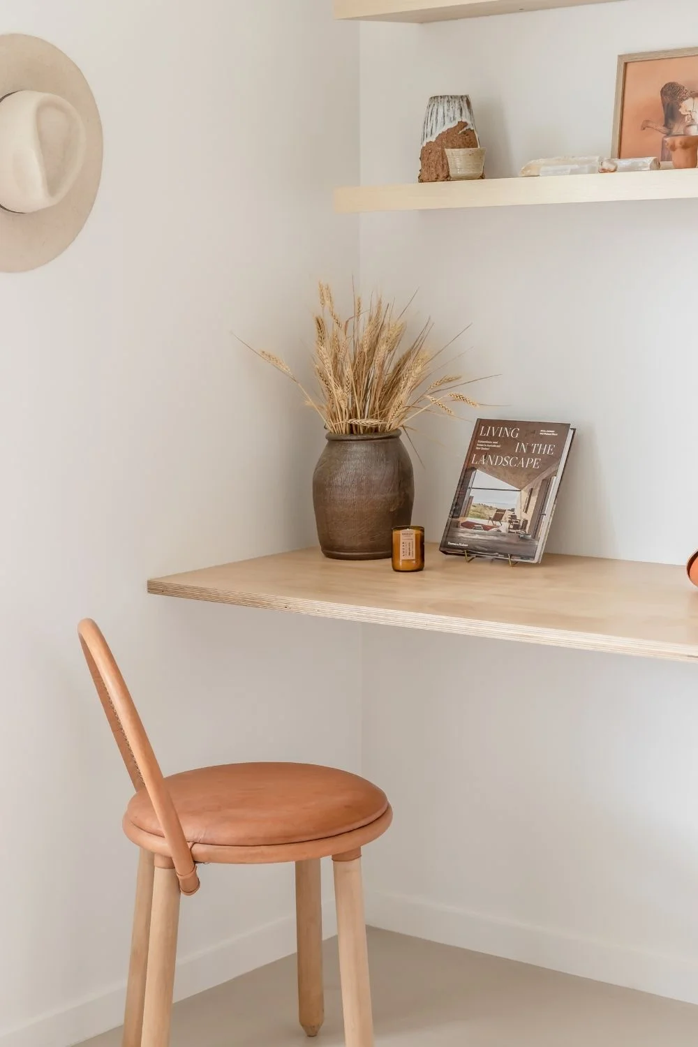 Modern Rustic Interior Design Study Nook Warm Palette