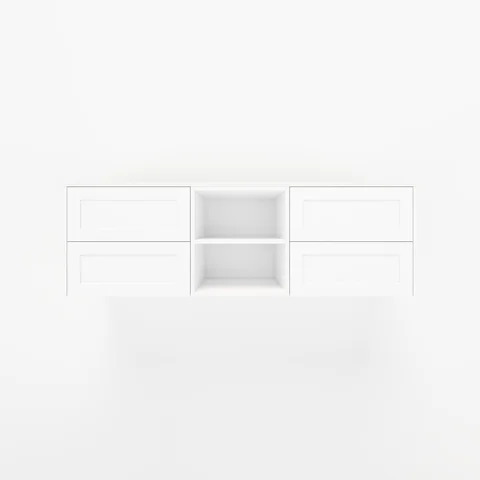 Addison 4-Drawer with Shelves 1614mm - Shaker