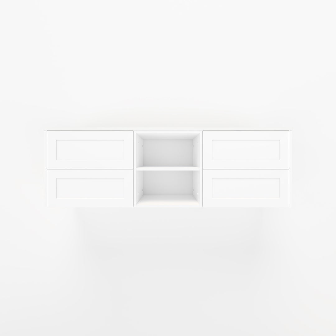 Addison 4-Drawer with Shelves 1614mm - Shaker