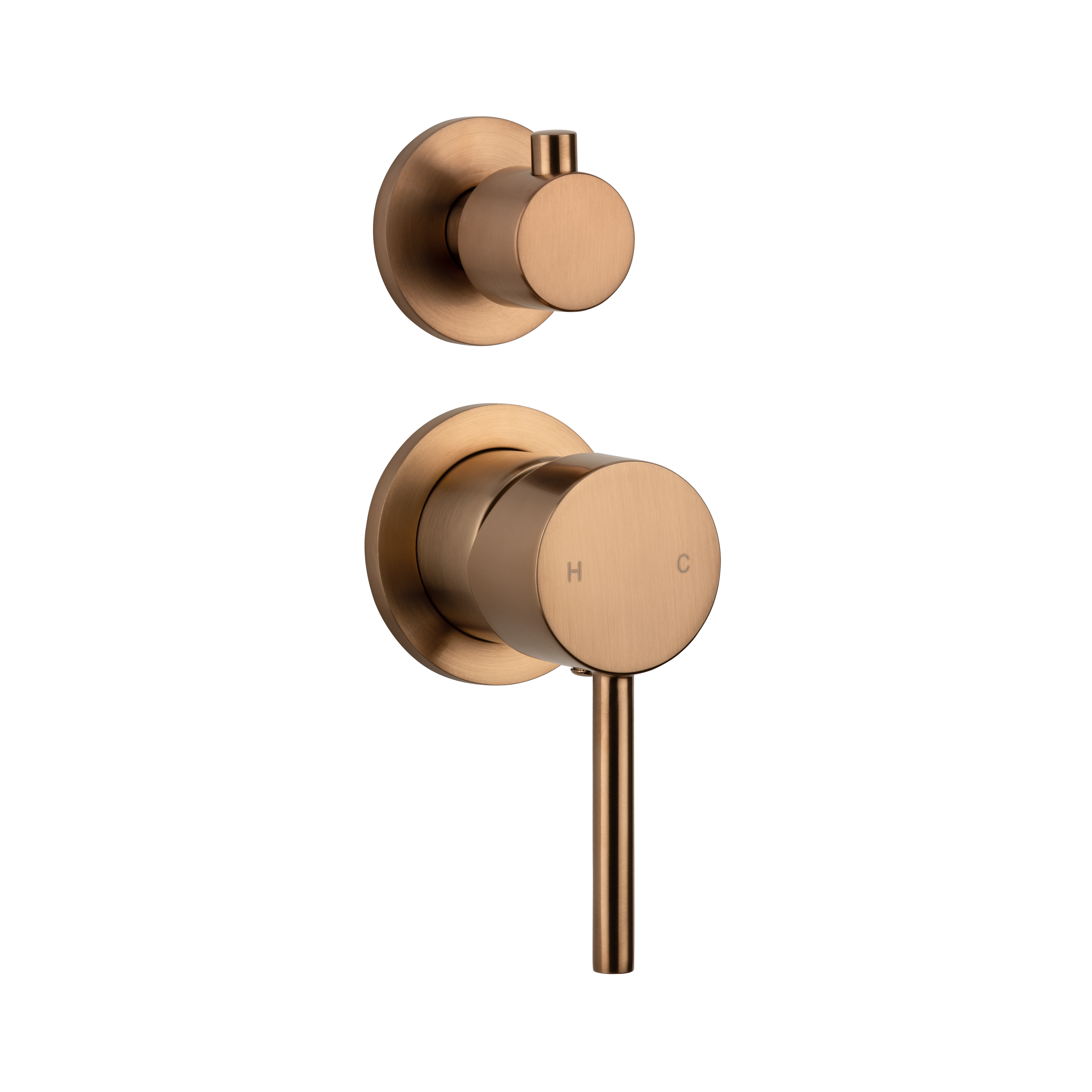 Elysian Shower Top Diverter - Brushed Copper