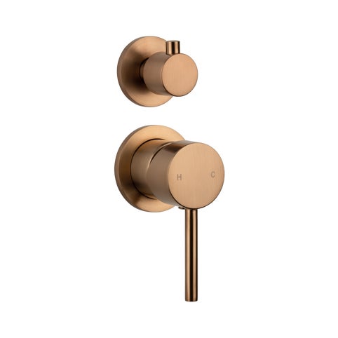 Elysian Shower Top Diverter - Brushed Copper