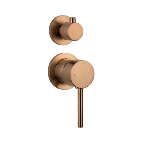 Elysian Shower Top Diverter - Brushed Copper
