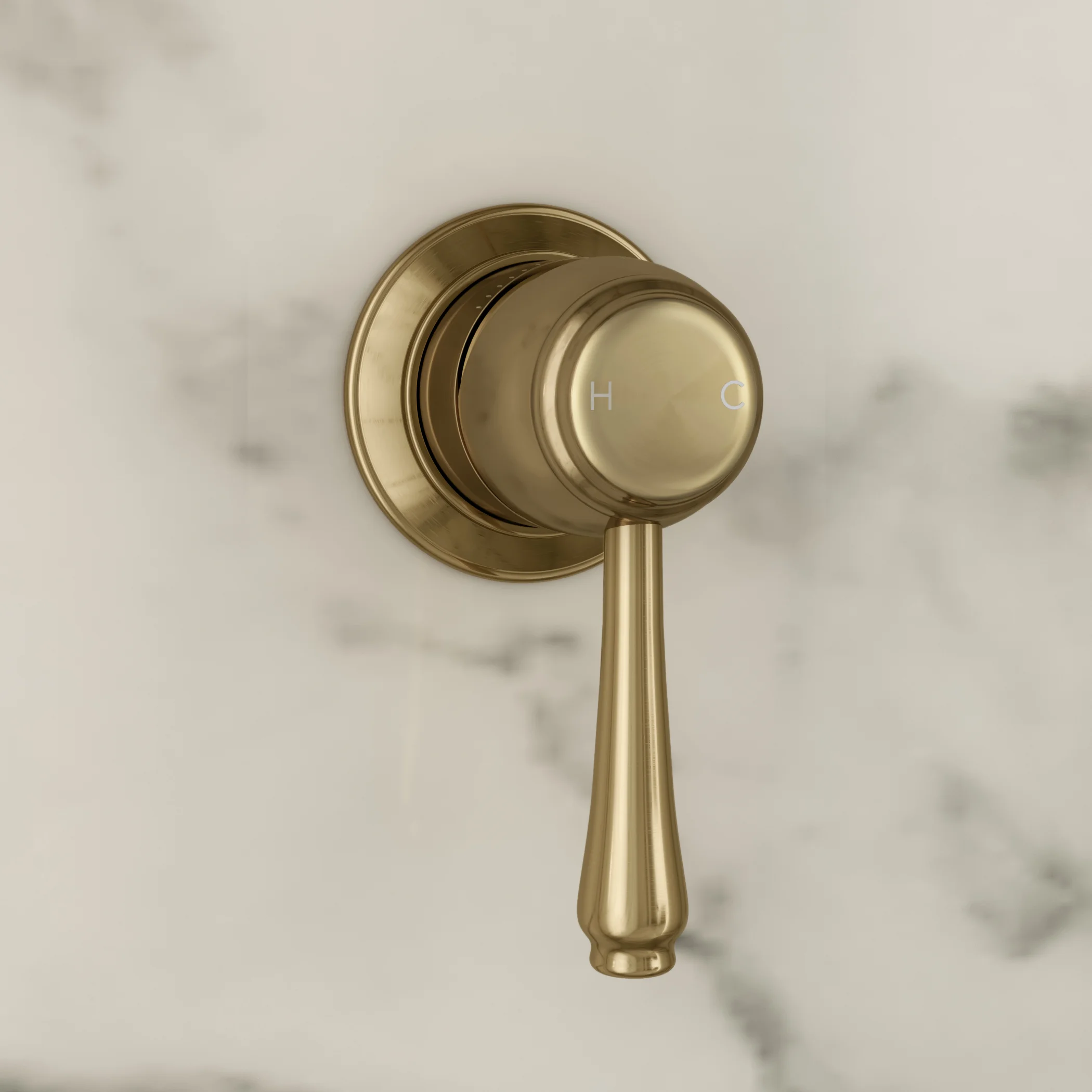 Kingsley Thermostatic Shower Mixer -In Setting Closeup BB