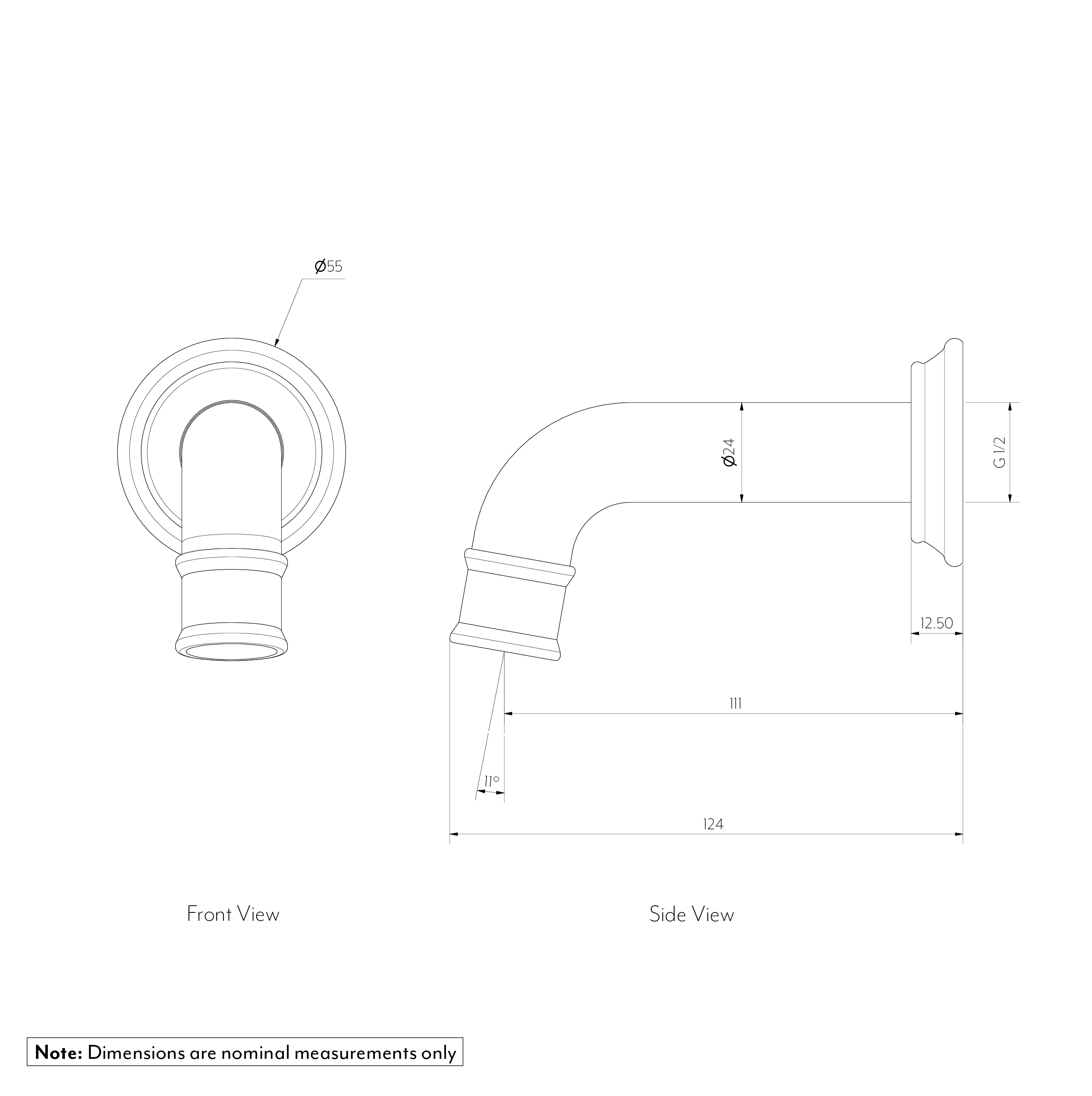 Kingsley Mini Wall Spout Specification