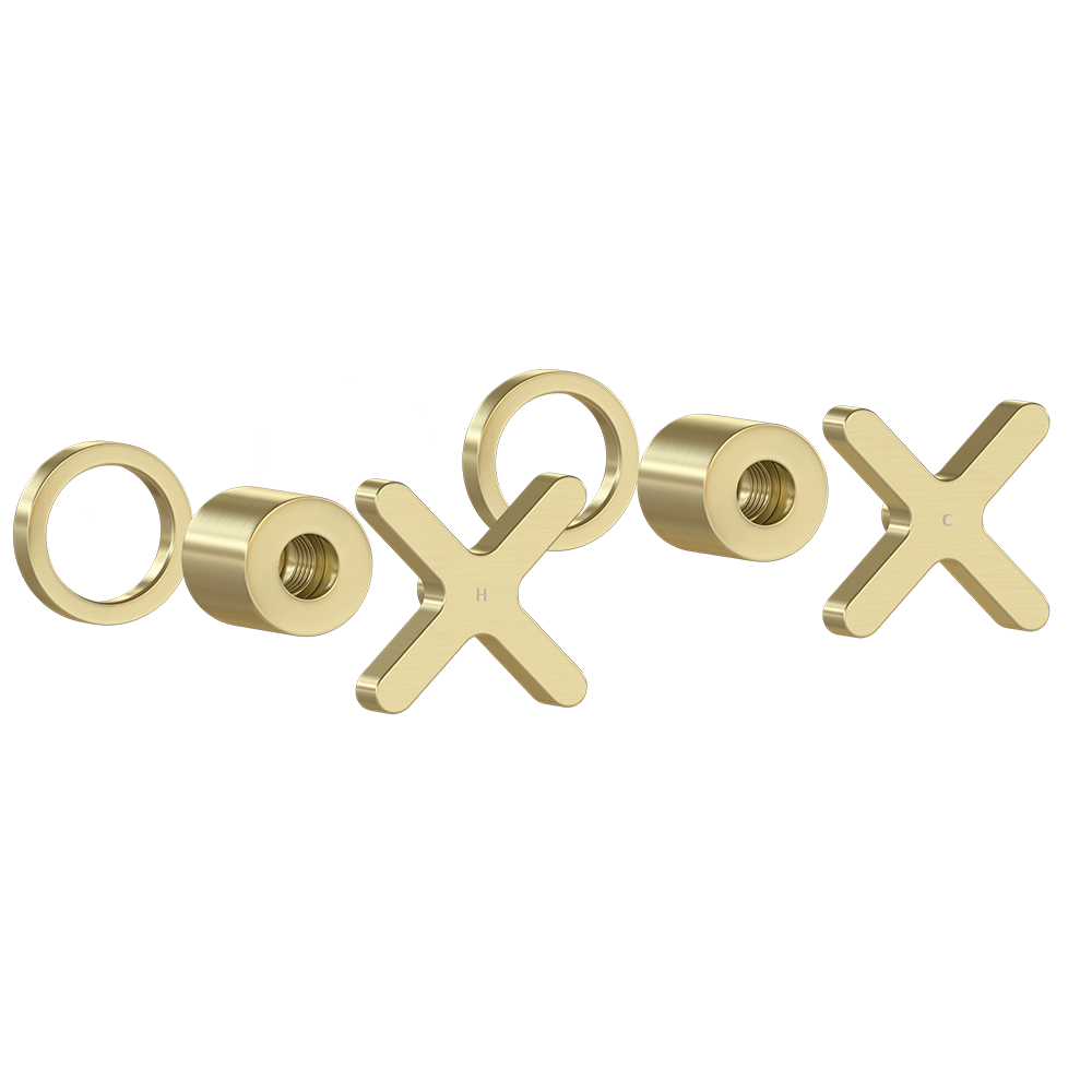 Cross Assembly Handle Kit – Brushed Brass