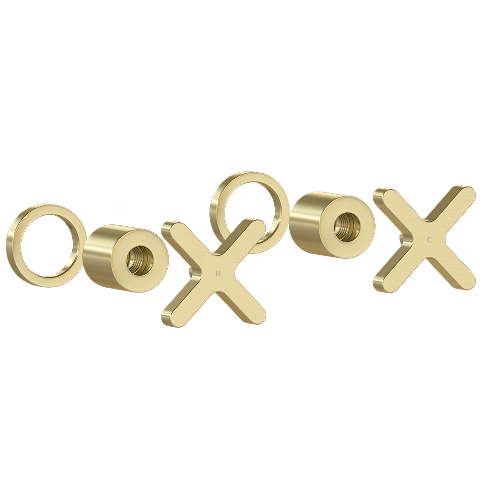 Cross Assembly Handle Kit – Brushed Brass
