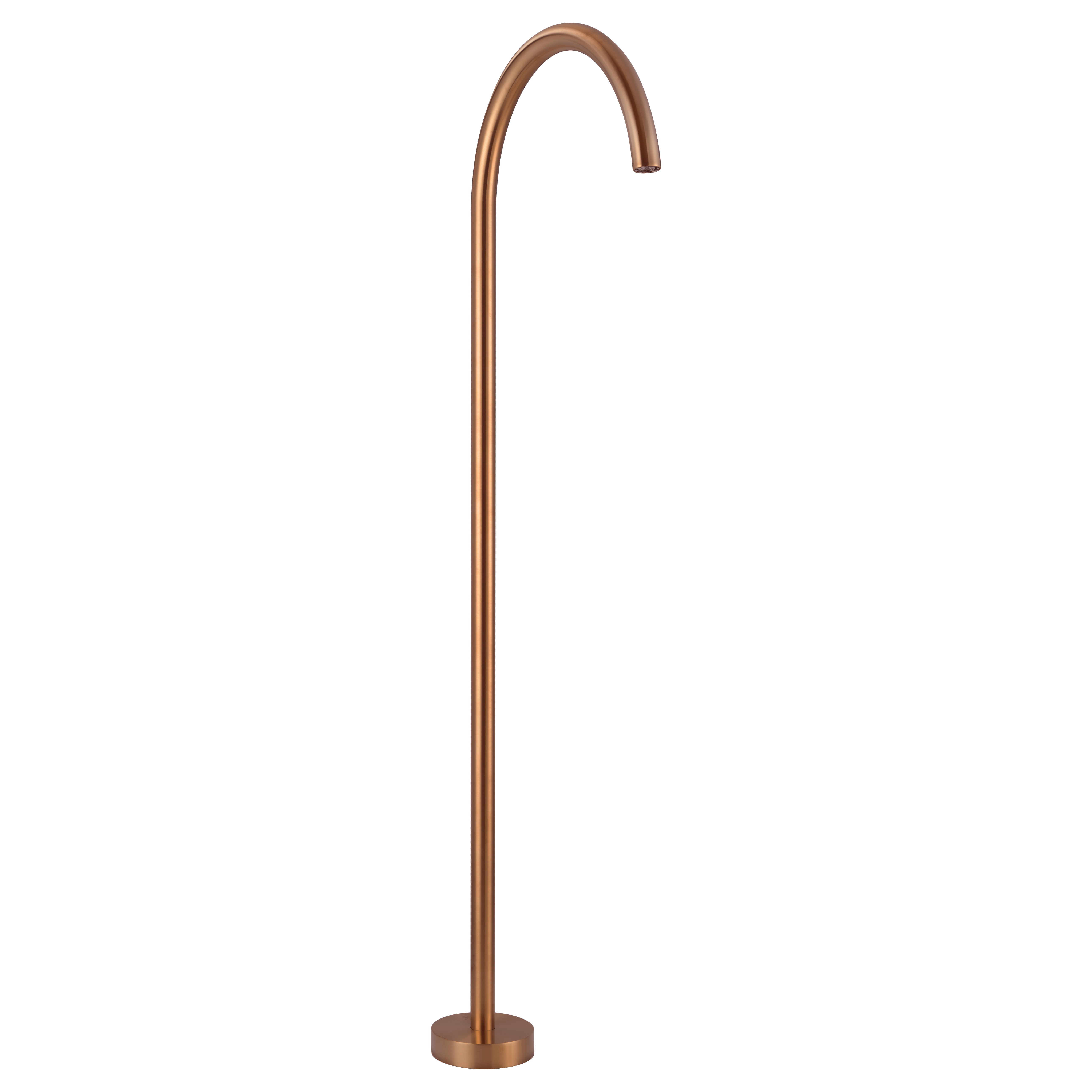 Sola Floor Mounted Bath Filler - Brushed Copper
