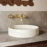 Pedra Round Basin Carrara Marble V2