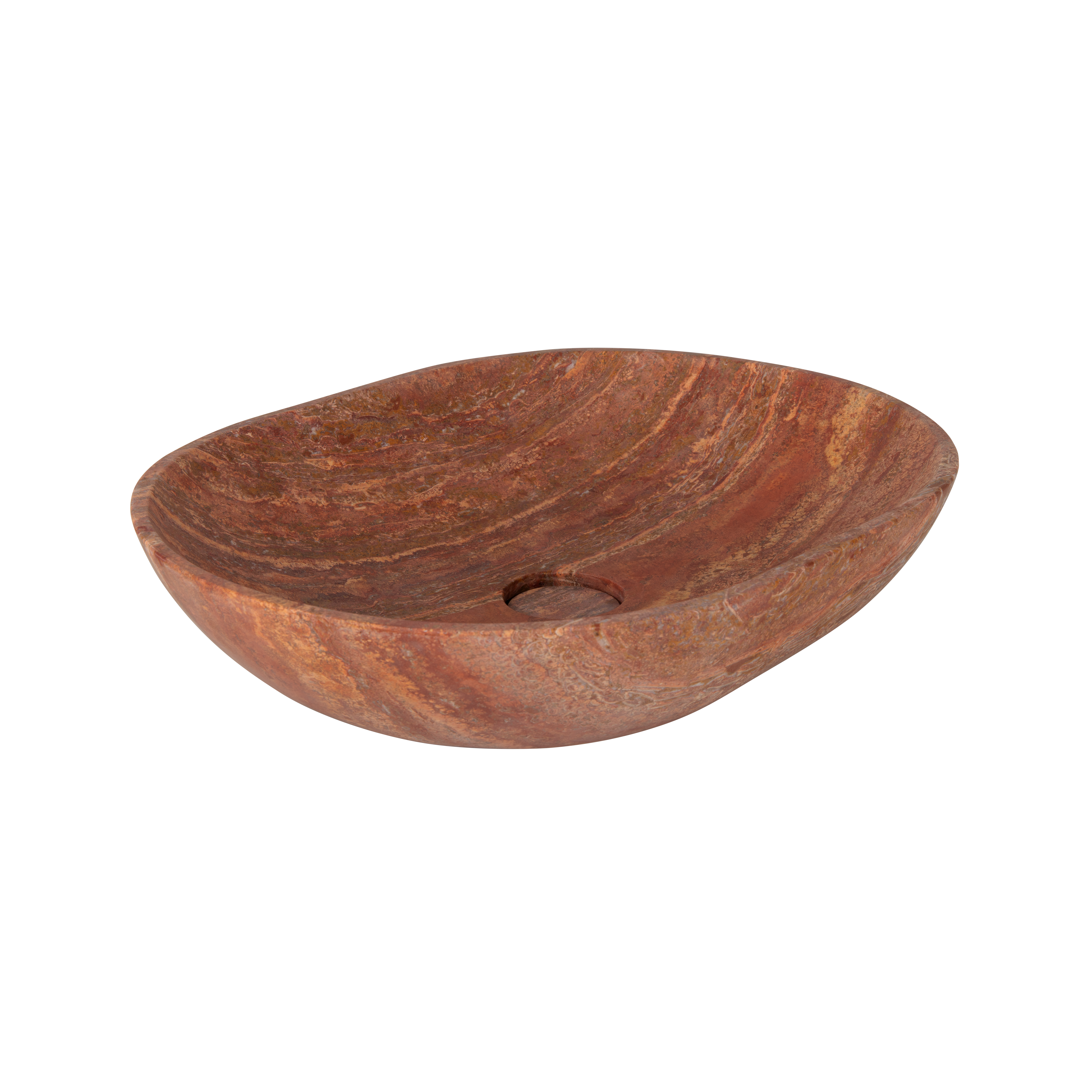 Pedra Oval Basin RedTrav Side 4