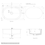 Zuri Round Undercounter Basin 520mm SPEC-01