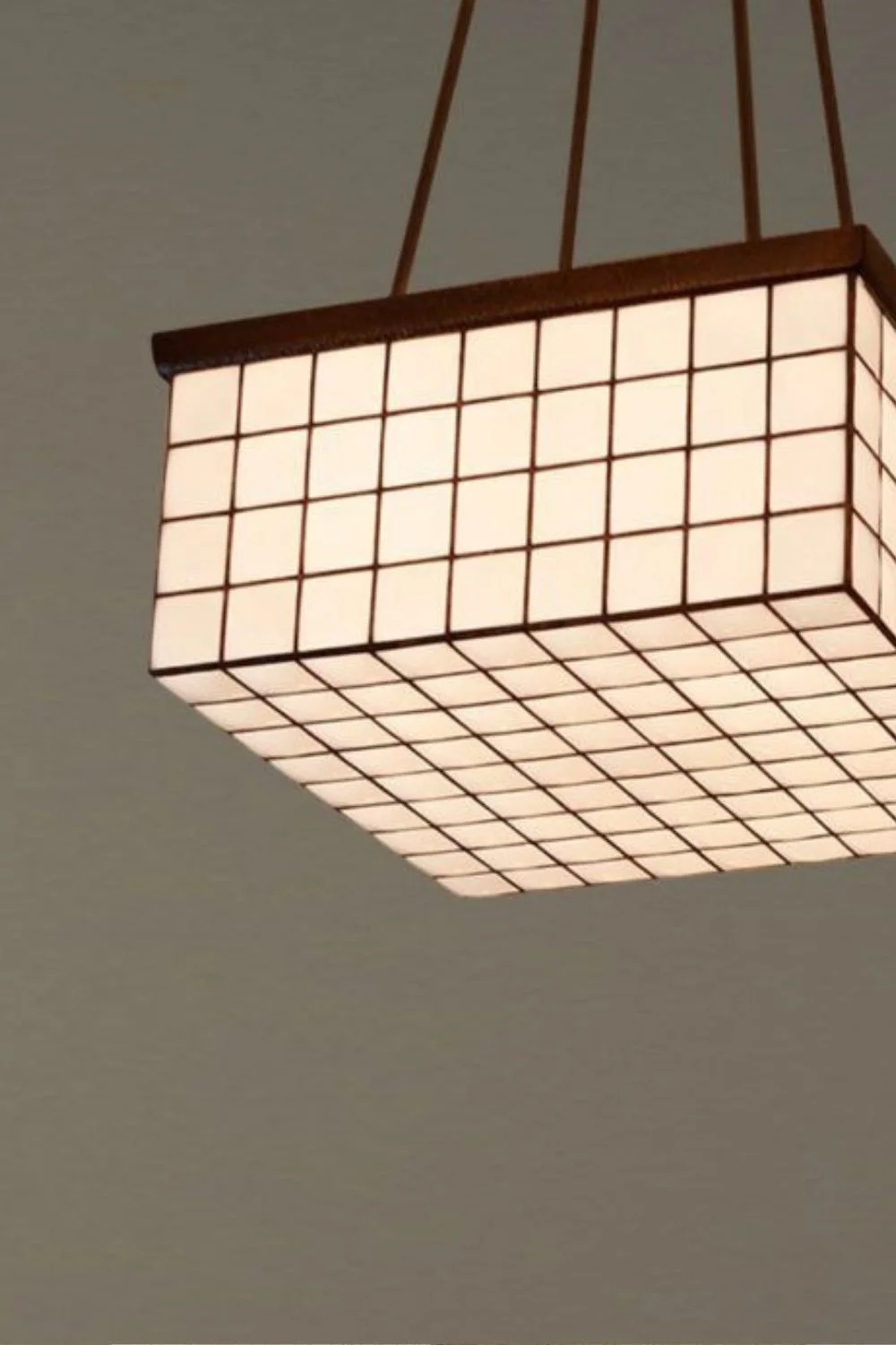 Trend Lighting Tile Checker Style Pendant Japandi Diffused Glow