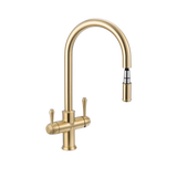 Kingsley-3-Way-Pull-Out-Filter-Tap Side Brushed-Brass-1