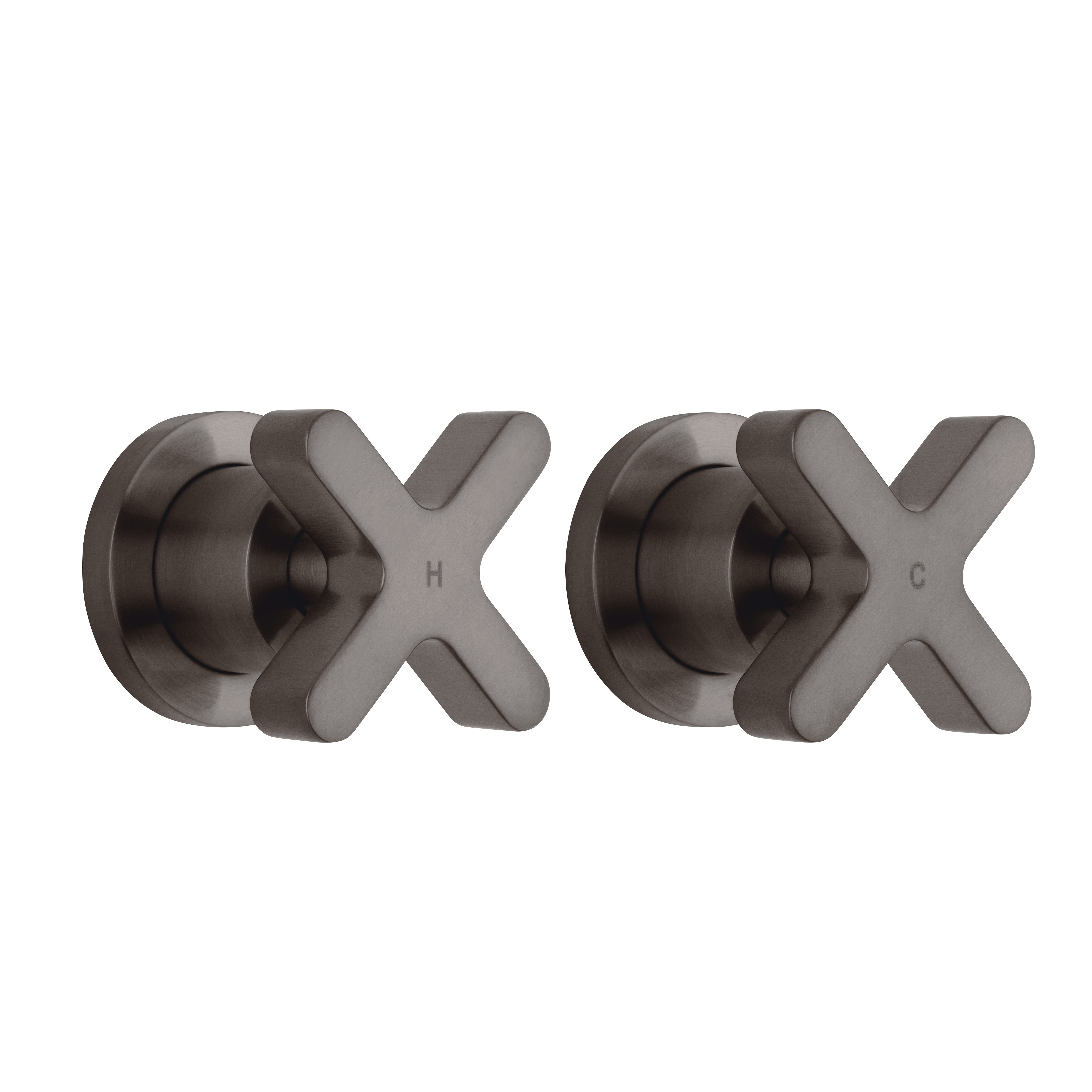 Cross Assembly Taps - Brushed Gunmetal
