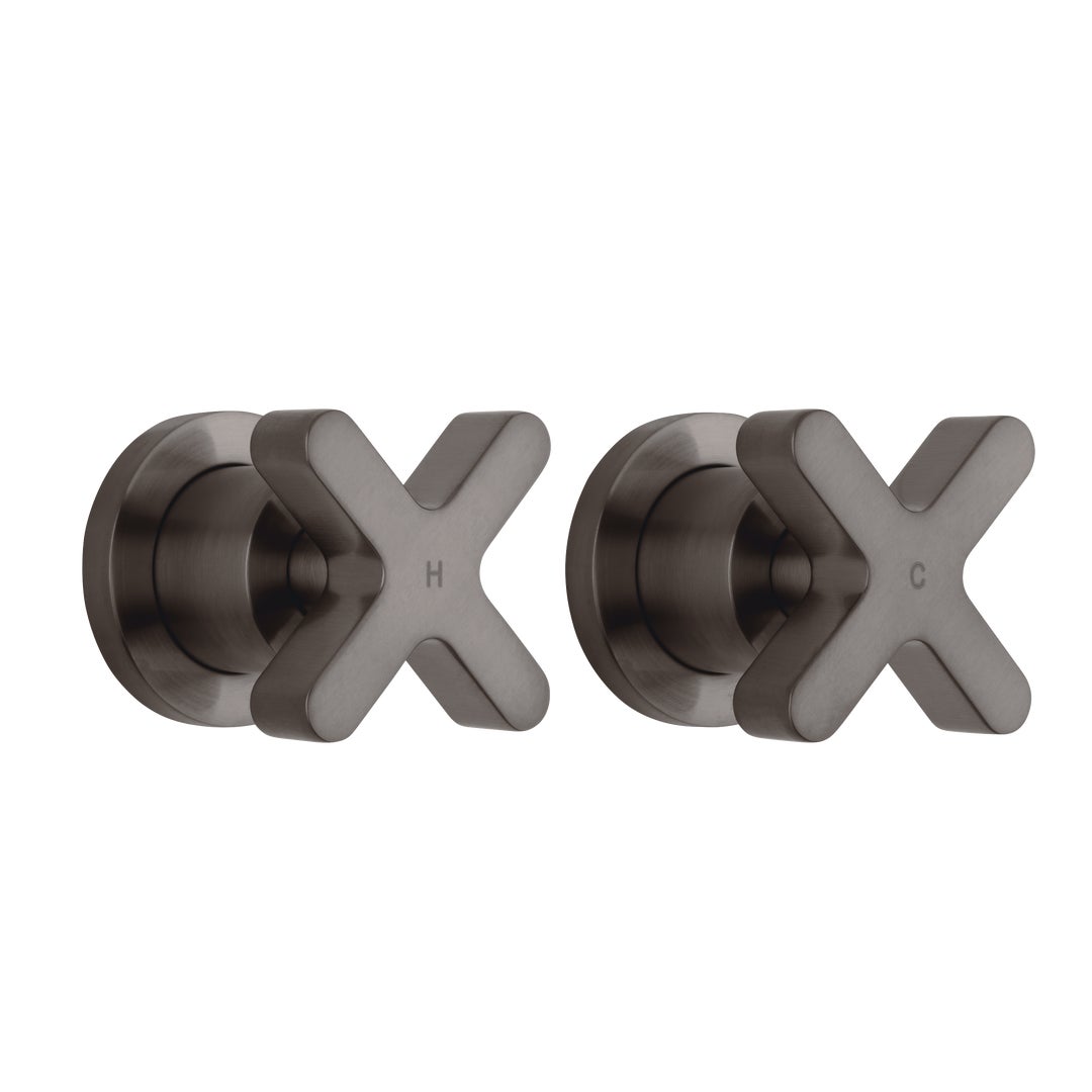 Cross Assembly Taps - Brushed Gunmetal