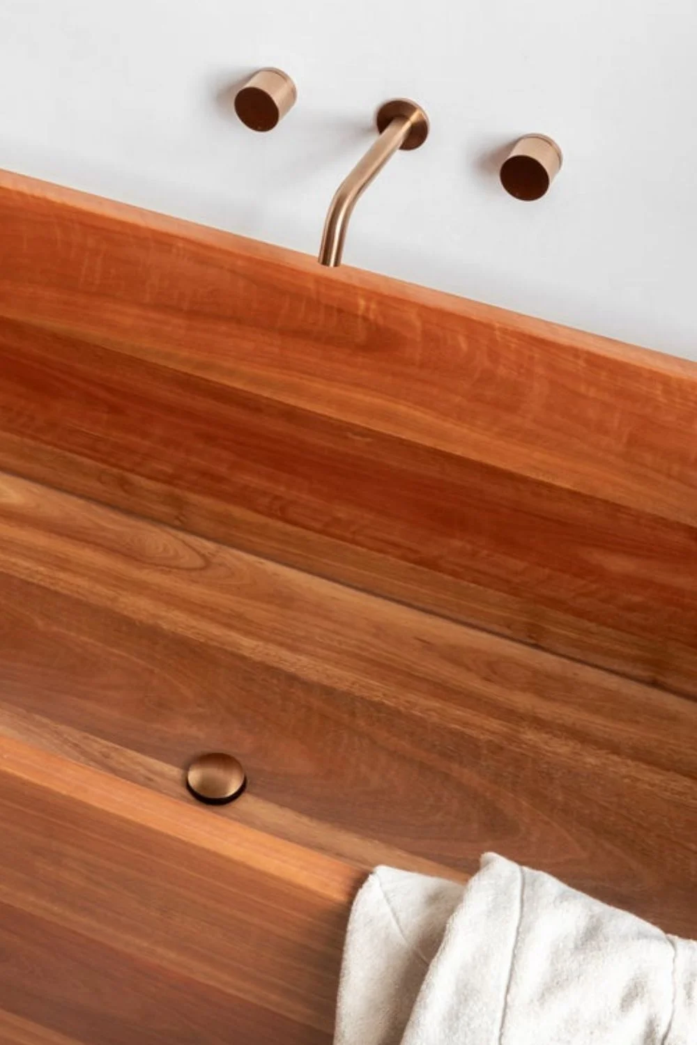 Sustainable Tapware Copper Wooden Bath