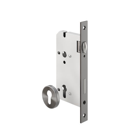 Roller Mortice Lock - 60mm Backset - Brushed Gunmetal