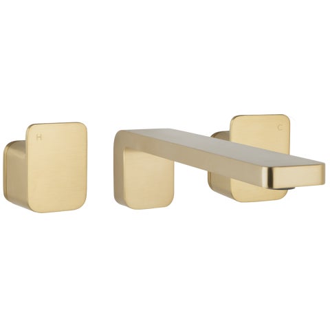 Nesso Assembly Taps & Spout Set - Brushed Brass
