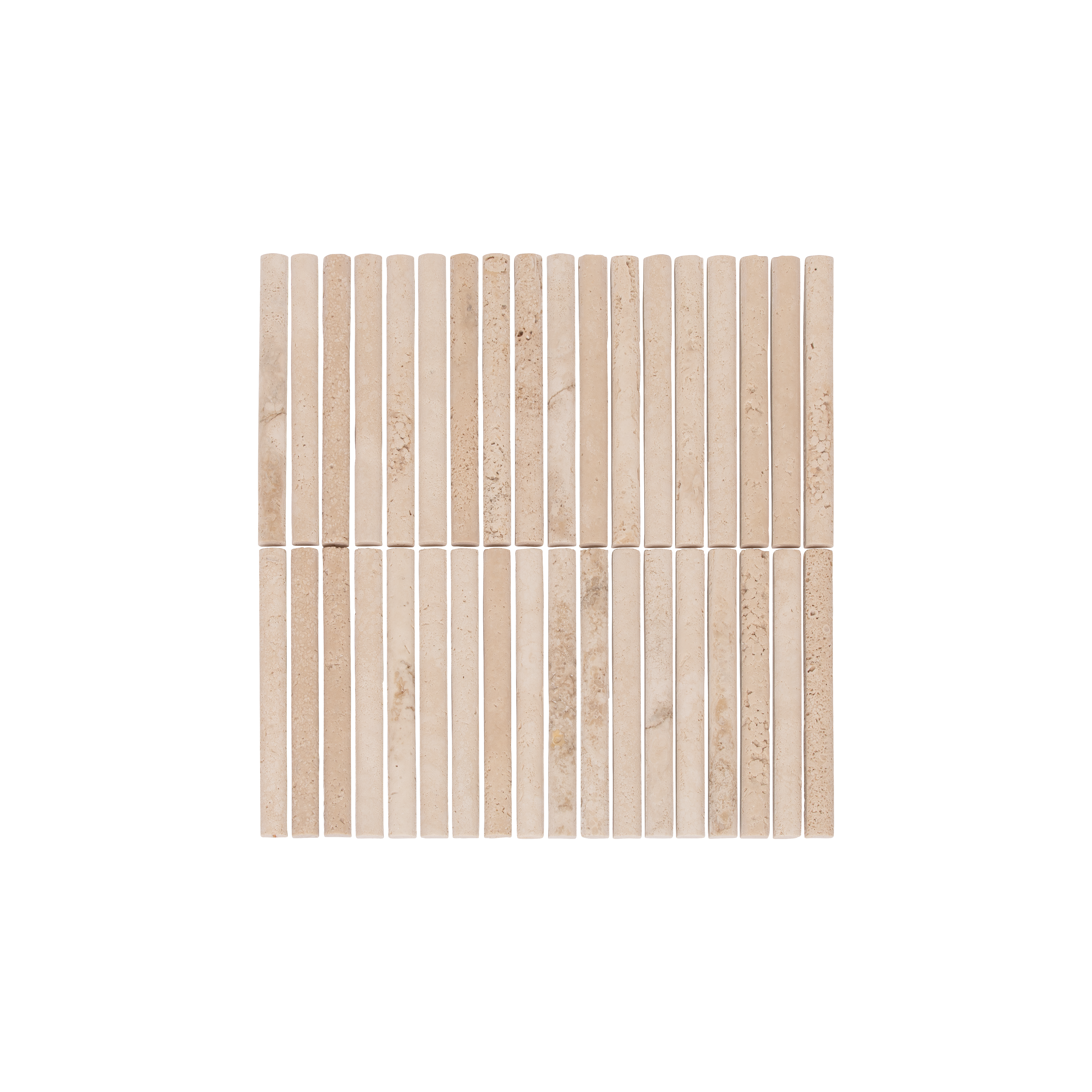 Ravenna Travertine Rounded Finger Mosaic Tile