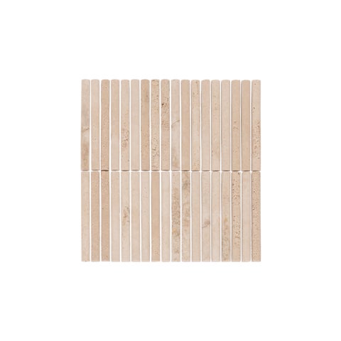 Ravenna Travertine Rounded Finger Mosaic Tile