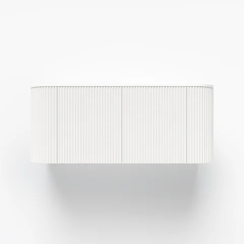 Zahara Curved Fluted Vanity 1164mm - White