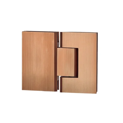 Kenzie Glass to Glass Shower Hinge - Brushed Copper