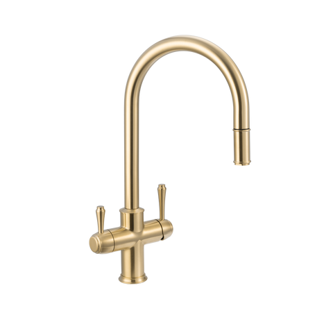 Kingsley 3-Way Pull-Out Filter Tap - Brushed Brass