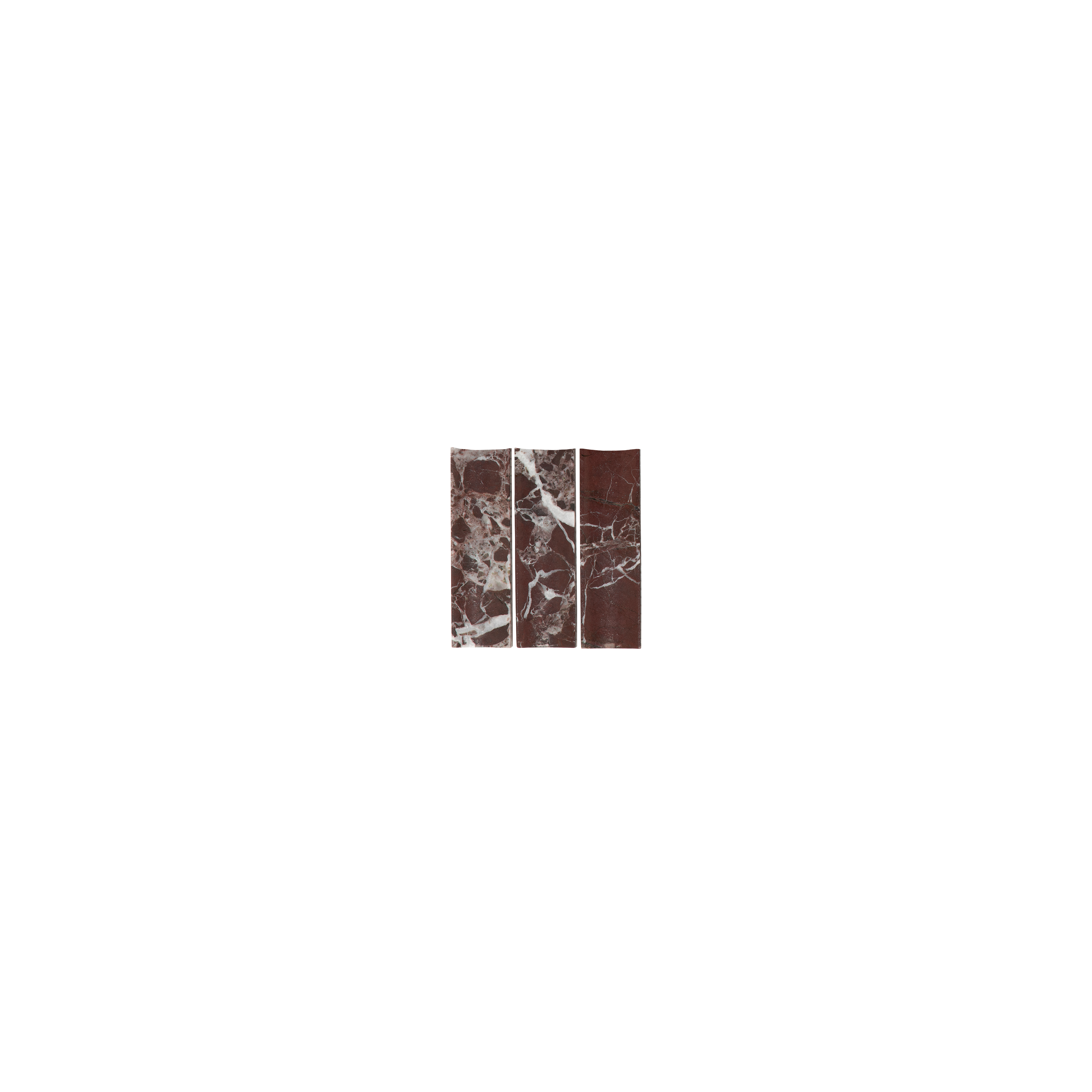 Rosso Levanto Inverted Finger Mosaic Tile (Sample)