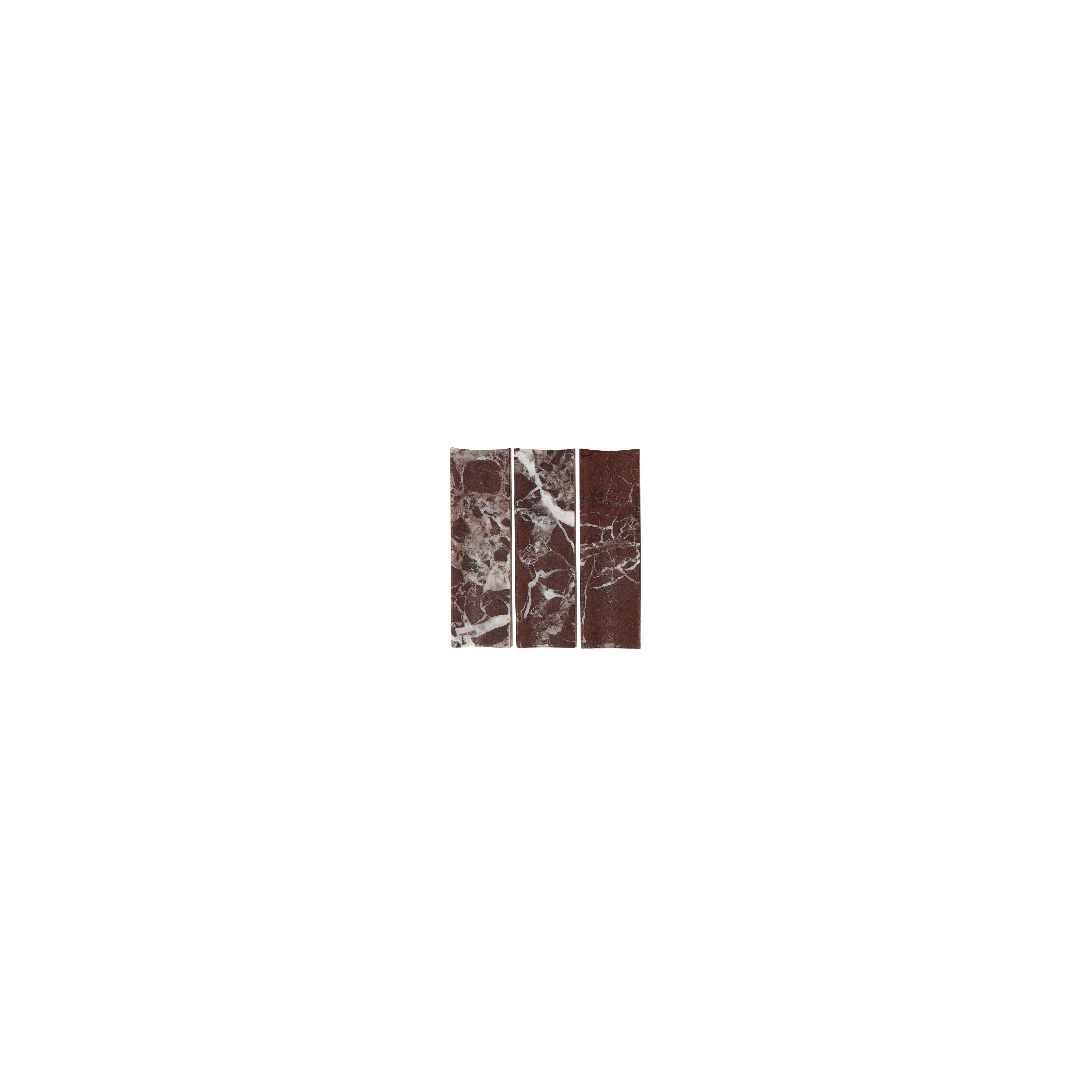 Rosso Levanto Inverted Finger Mosaic Tile (Sample)