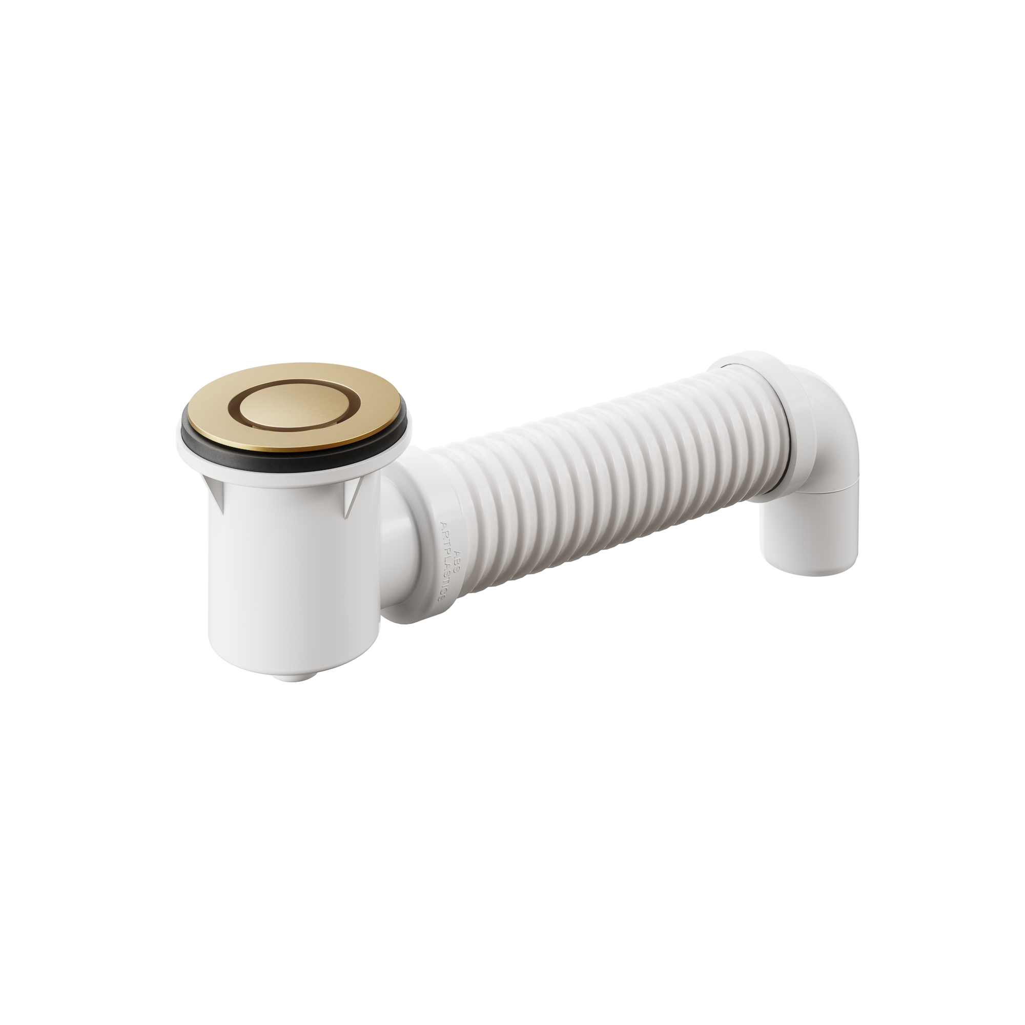 Bath Bend Pop Down with Connector - Brushed Gold