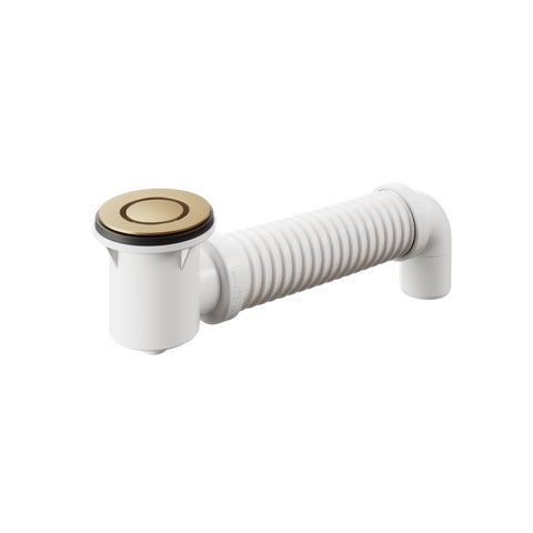 Bath Bend Pop Down with Connector - Brushed Brass