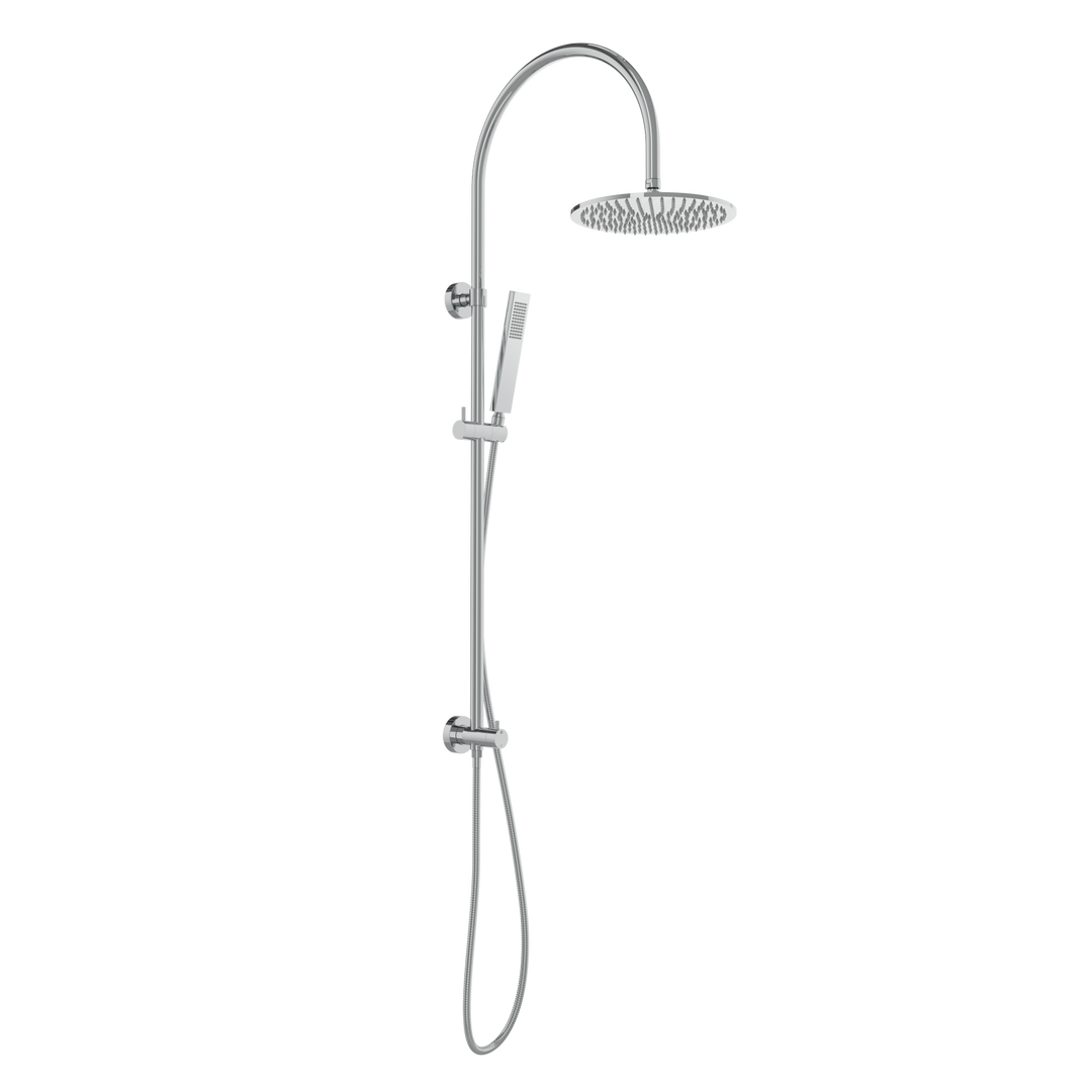 Elysian Gooseneck Shower Rail Set - Chrome