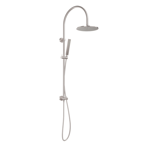 Elysian Gooseneck - Shower Rail Set - Brushed Nickel