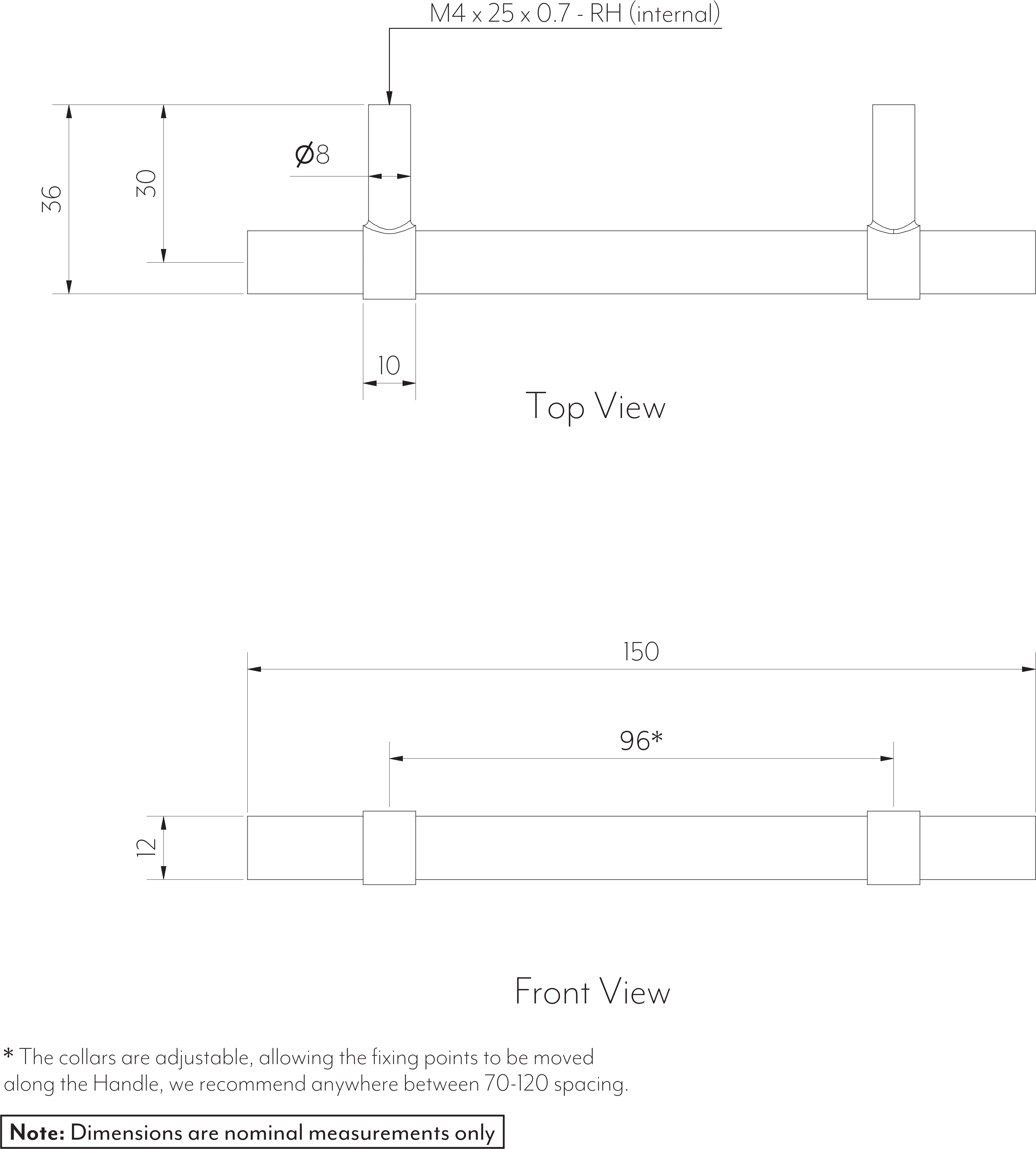 Adjustable Cab Pull 150 GALLERY SPEC-01