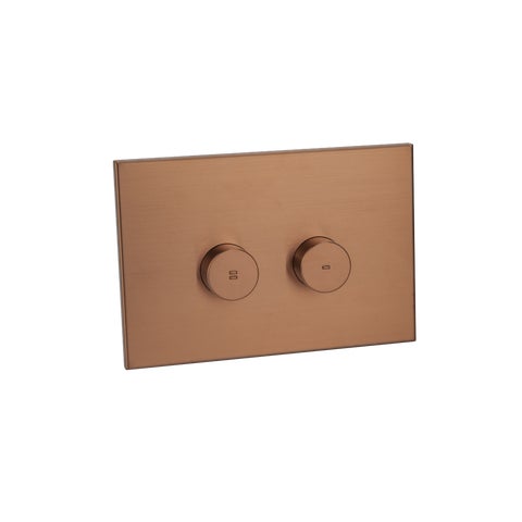 Aliro Accessible Pneumatic Flush Button & In-Wall Cistern - Brushed Copper