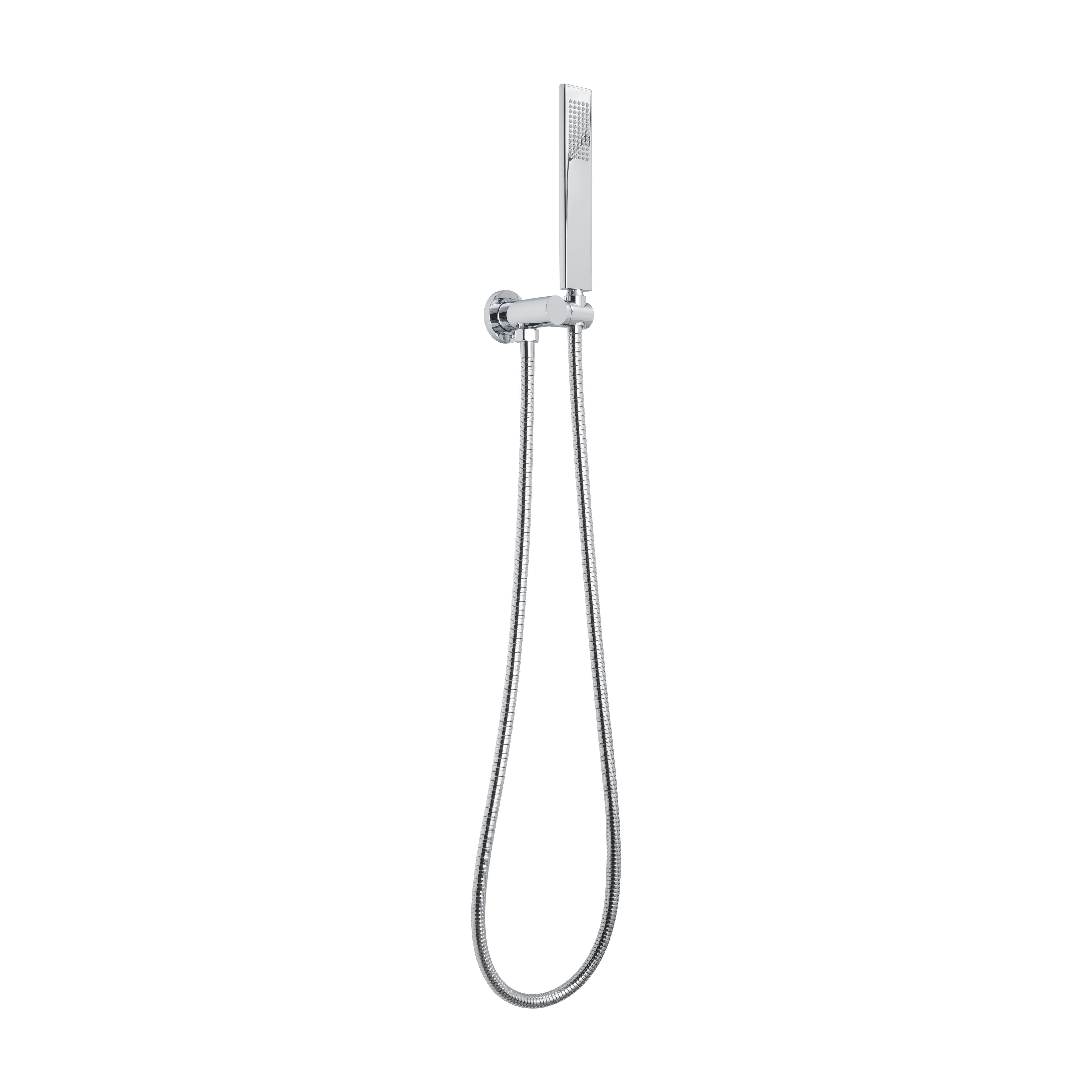 Rounded Rectangle Hand Shower Set - Chrome