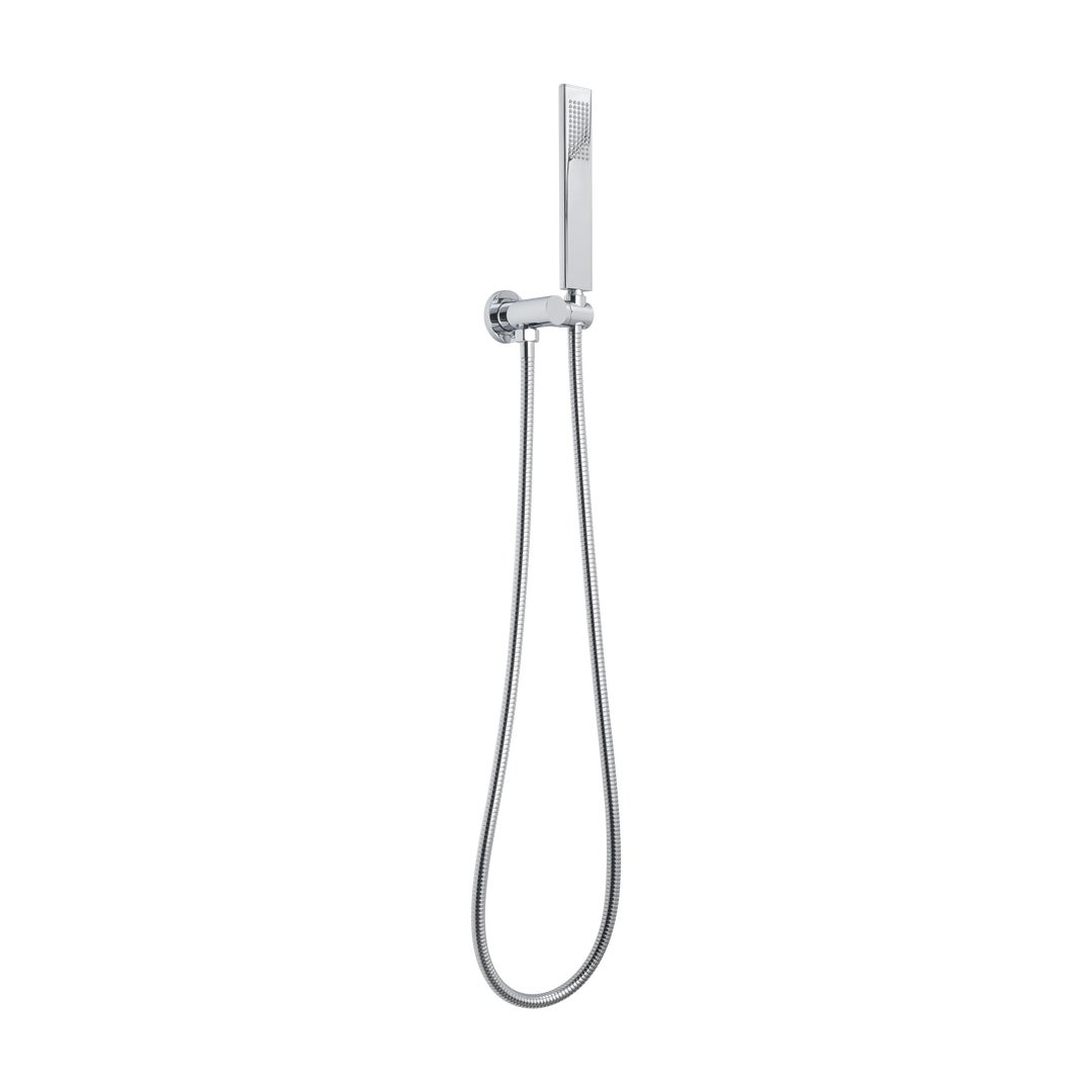 Rounded Rectangle Hand Shower Set - Chrome