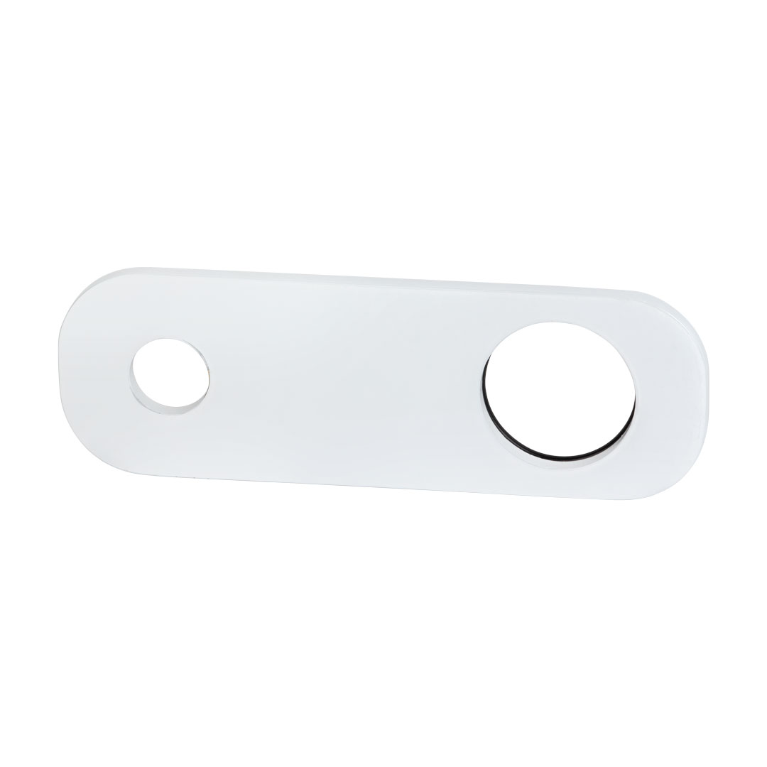 Rounded Rectangle Mixer & Spout Backplate - Chrome