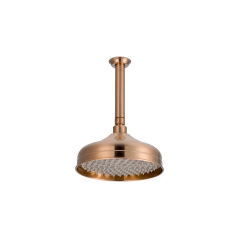 Kingsley Shower Dropper 150mm and Head Set - Brushed Copper