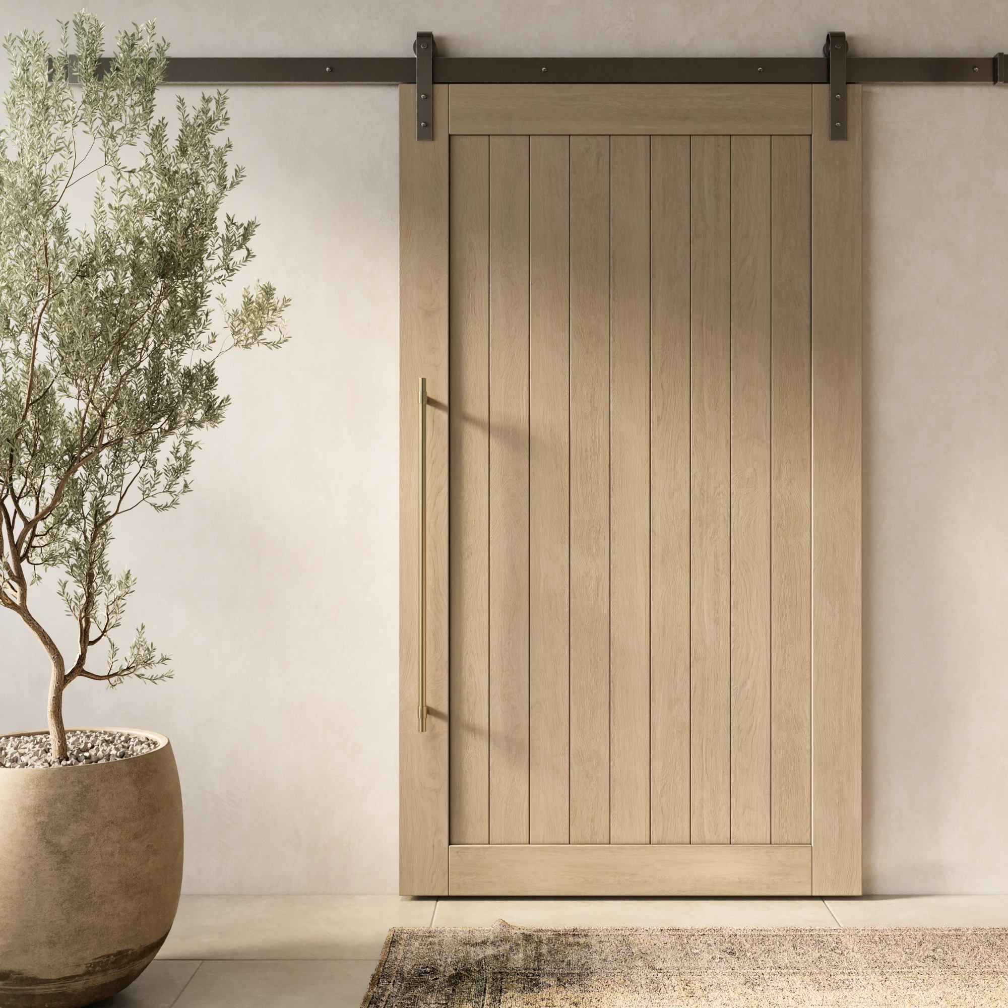 Modi Entry Door Pulls - Barn Door Scene FRONT 90cm BB