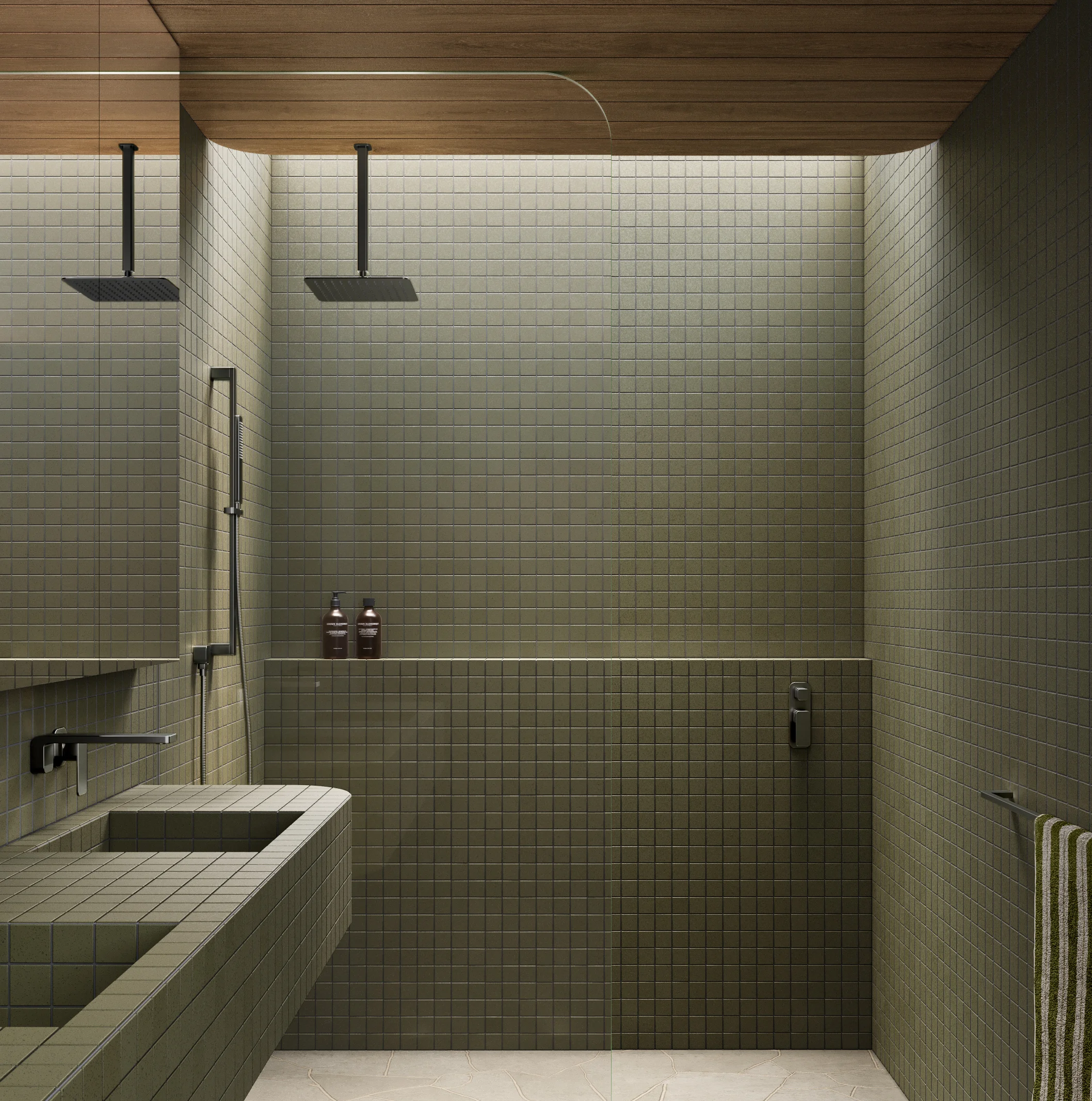 Shower Full%20Shot NESSO Shower%20Dropper-Towel%20Rail with%20towel BG