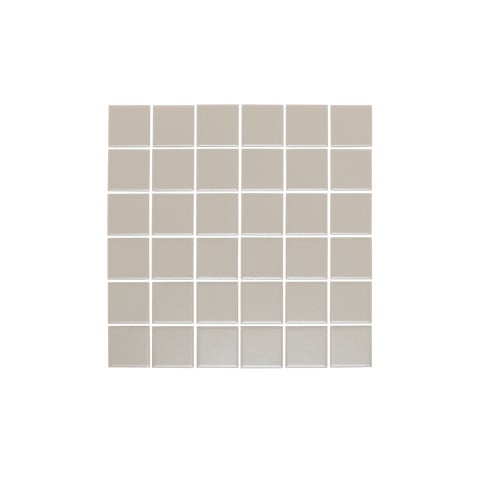 Atami Small Square Mosaic Tile - Oyster Grey