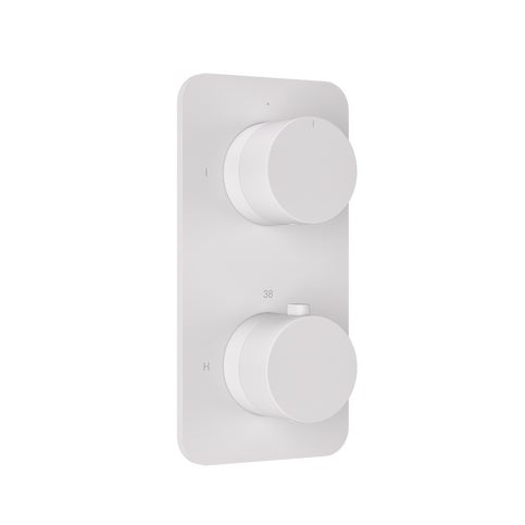 Milani Thermostatic Shower Mixer - Double Function - White