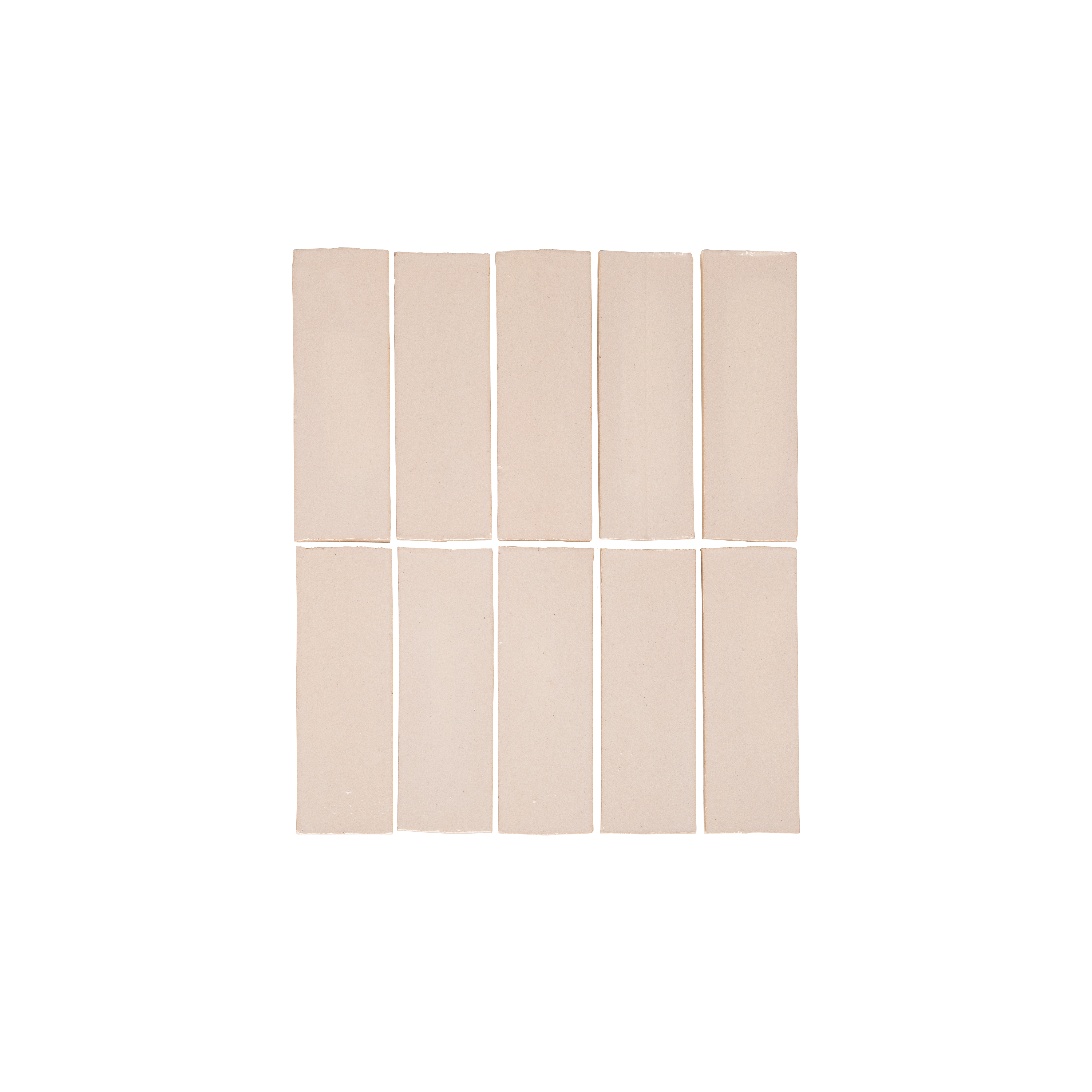 Rommani Handmade Zellige Rectangle Tile - Bone