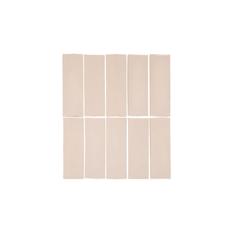 Rommani Handmade Zellige Rectangle Tile - Bone