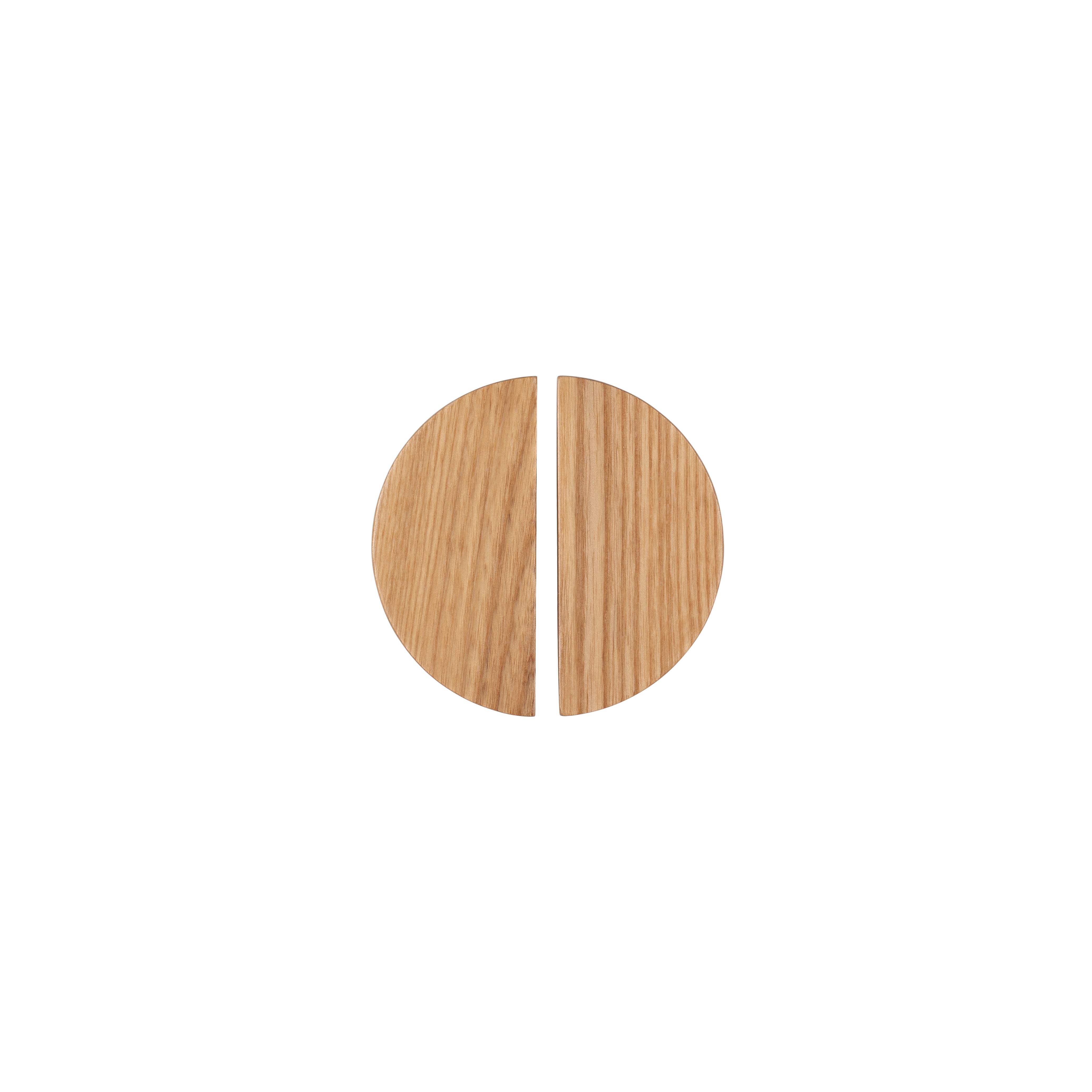 Hegman Half Moon Pull 90mm (Pair) - Ash