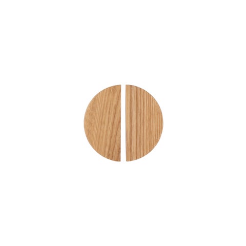 Hegman Half Moon Pull 90mm (Pair) - Ash