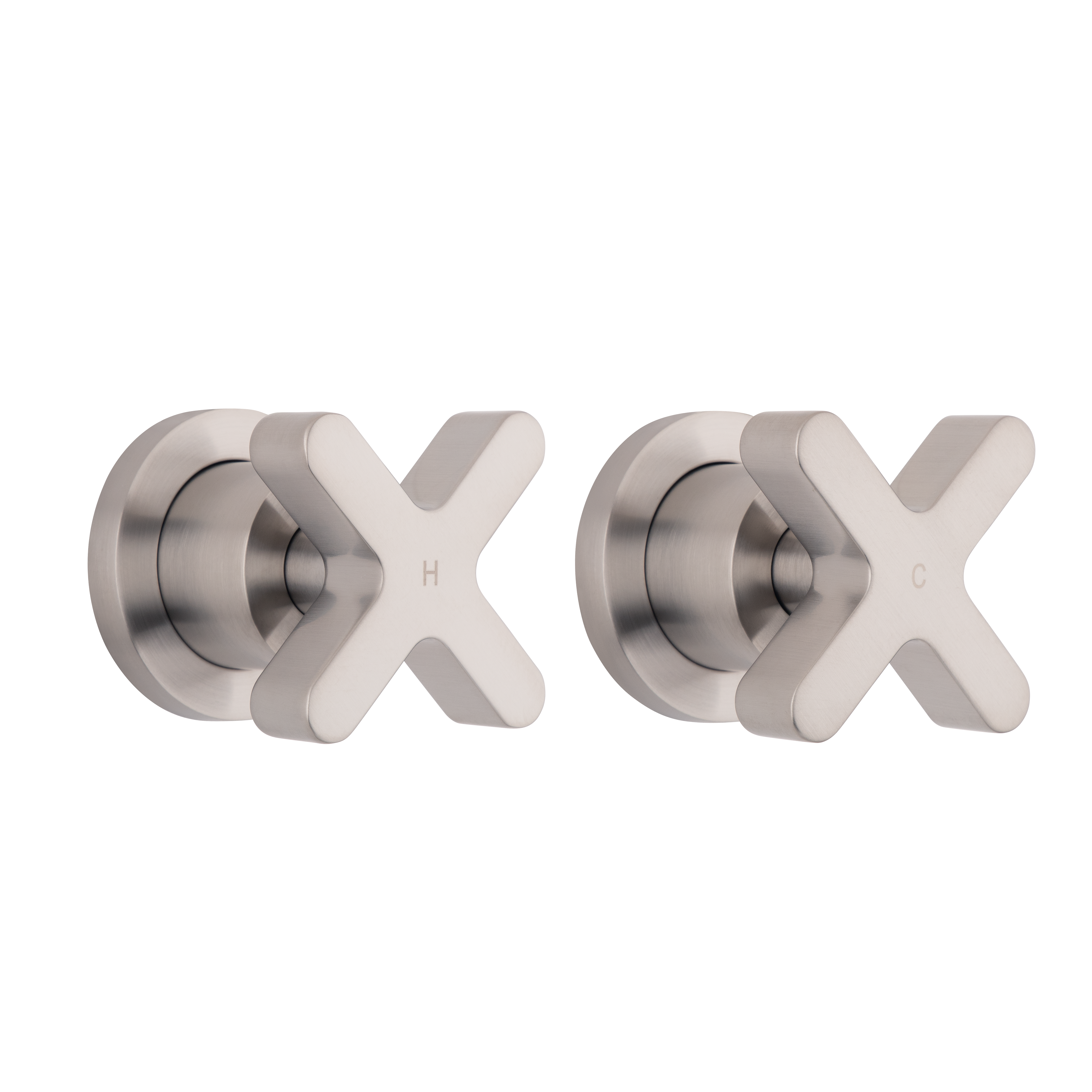 Cross Assembly Taps - Brushed Nickel