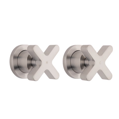Cross - Assembly Taps - Brushed Nickel